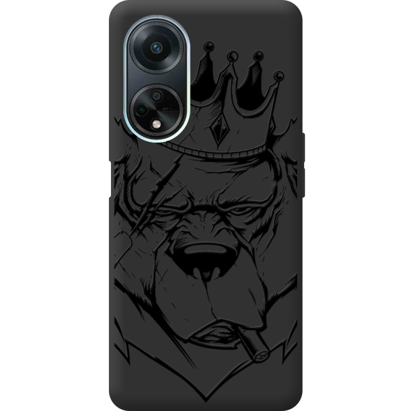 Черный чехол BoxFace OPPO A98 5G Bear King