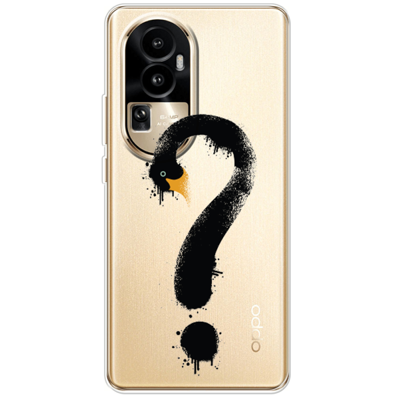 Прозрачный чехол BoxFace OPPO Reno 10 (China) Swan question