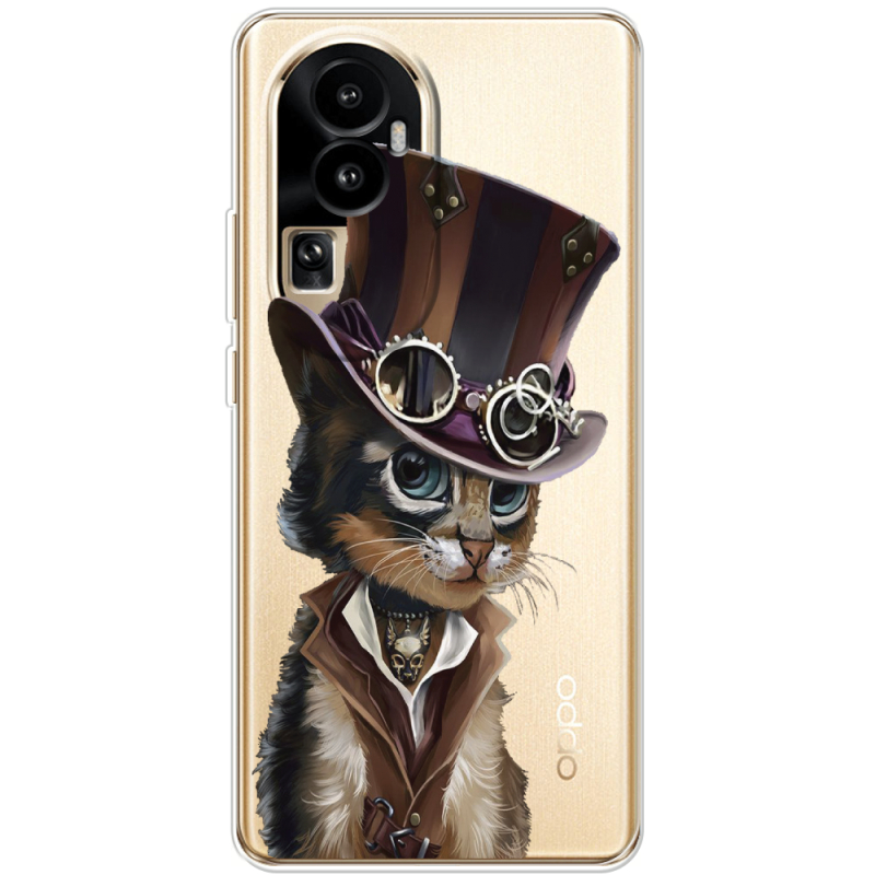 Прозрачный чехол BoxFace OPPO Reno 10 (China) Steampunk Cat