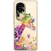 Прозрачный чехол BoxFace OPPO Reno 10 (China) Colorful Giraffe
