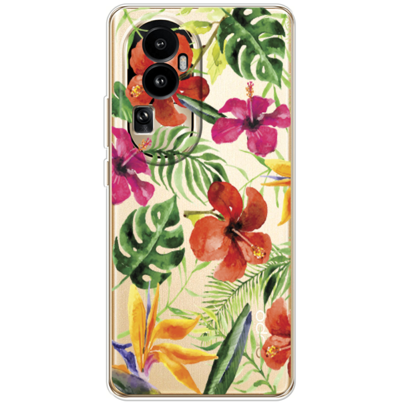 Прозрачный чехол BoxFace OPPO Reno 10 (China) Tropical Flowers