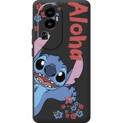 Черный чехол BoxFace OPPO Reno 10 (China) Гавайський друг Stich