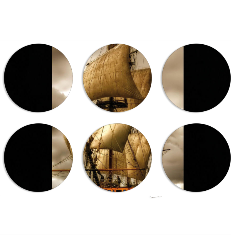 Магнитные фотопазлы круги d55 набор 6 штук 