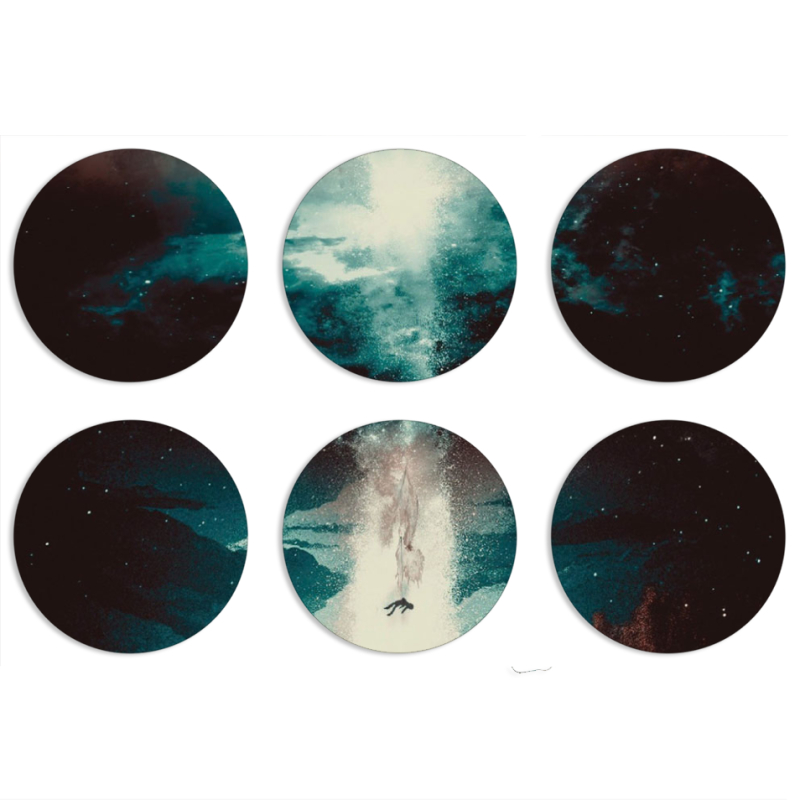 Магнитные фотопазлы круги d55 набор 6 штук 