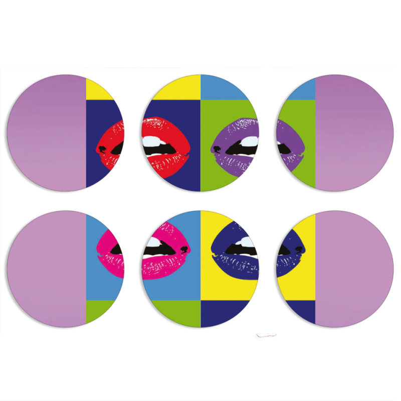 Магнитные фотопазлы круги d55 набор 6 штук 