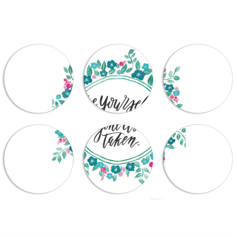 Магнитные фотопазлы круги d55 набор 6 штук 