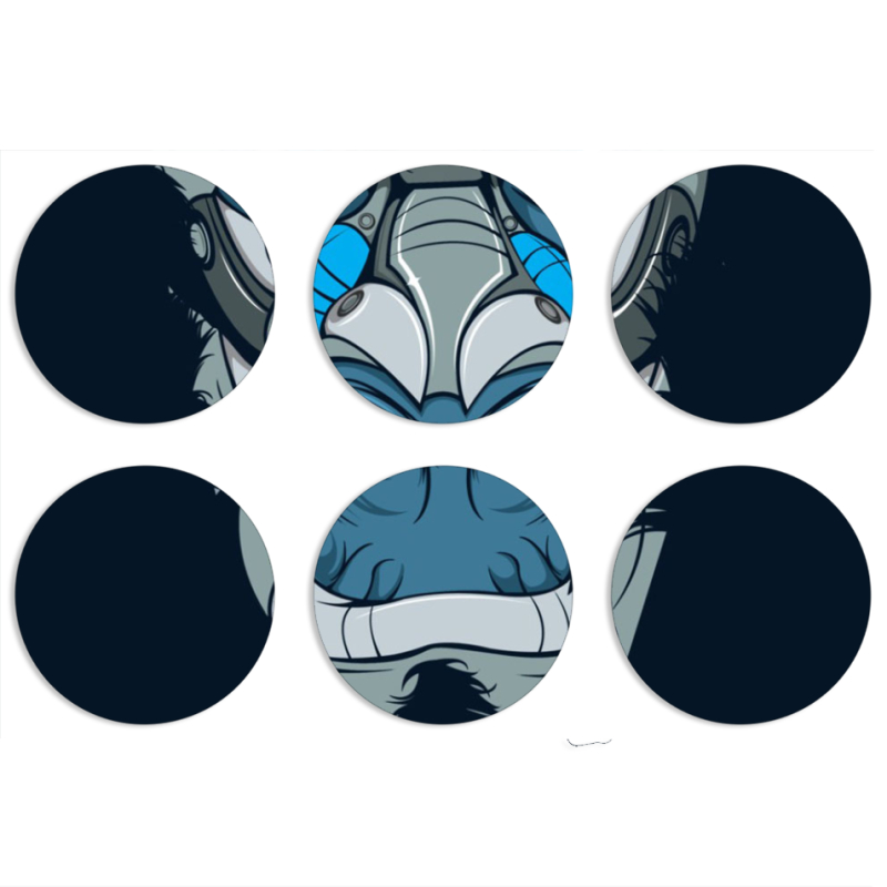 Магнитные фотопазлы круги d55 набор 6 штук 