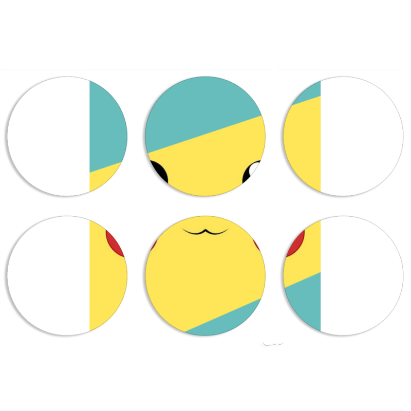 Магнитные фотопазлы круги d55 набор 6 штук 