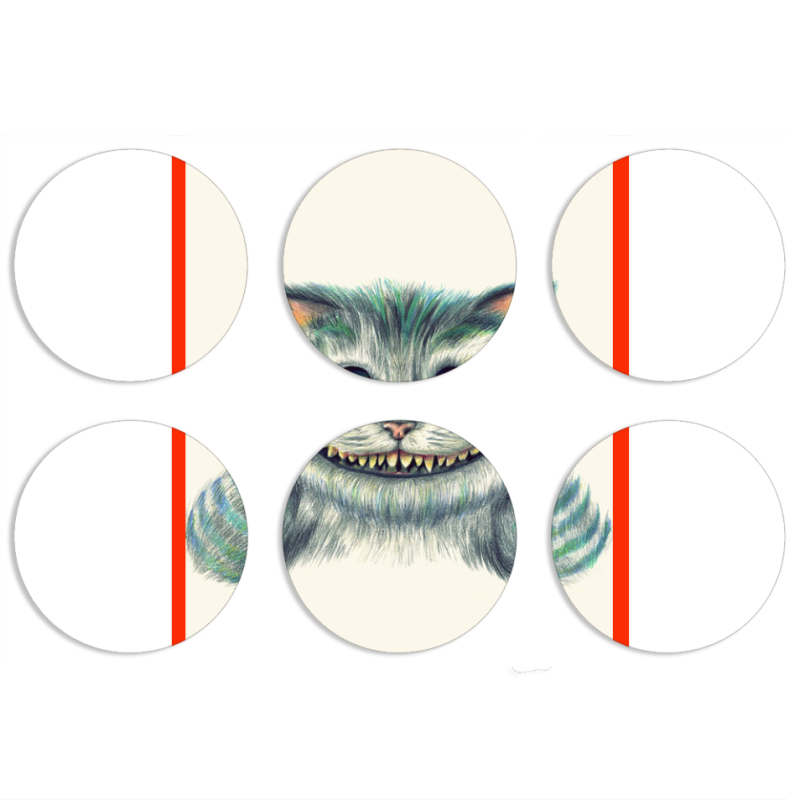 Магнитные фотопазлы круги d55 набор 6 штук 