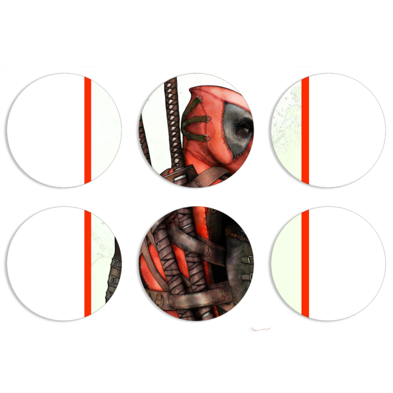 Магнитные фотопазлы круги d55 набор 6 штук 