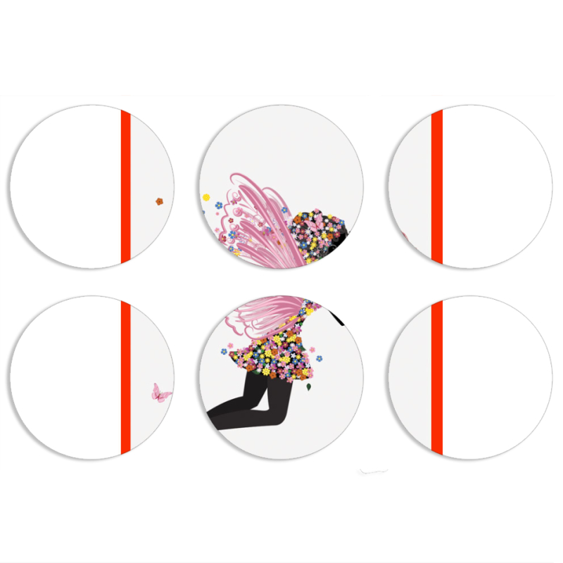 Магнитные фотопазлы круги d55 набор 6 штук 