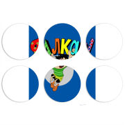 Магнитные фотопазлы круги d55 набор 6 штук 