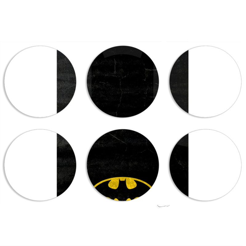 Магнитные фотопазлы круги d55 набор 6 штук 