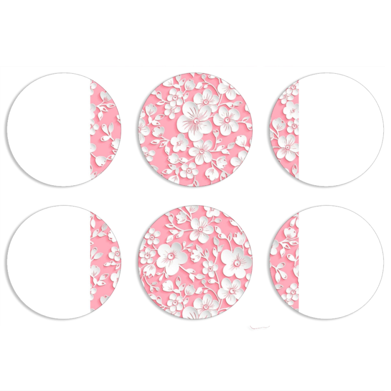 Магнитные фотопазлы круги d55 набор 6 штук 