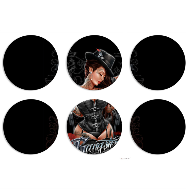 Магнитные фотопазлы круги d55 набор 6 штук 