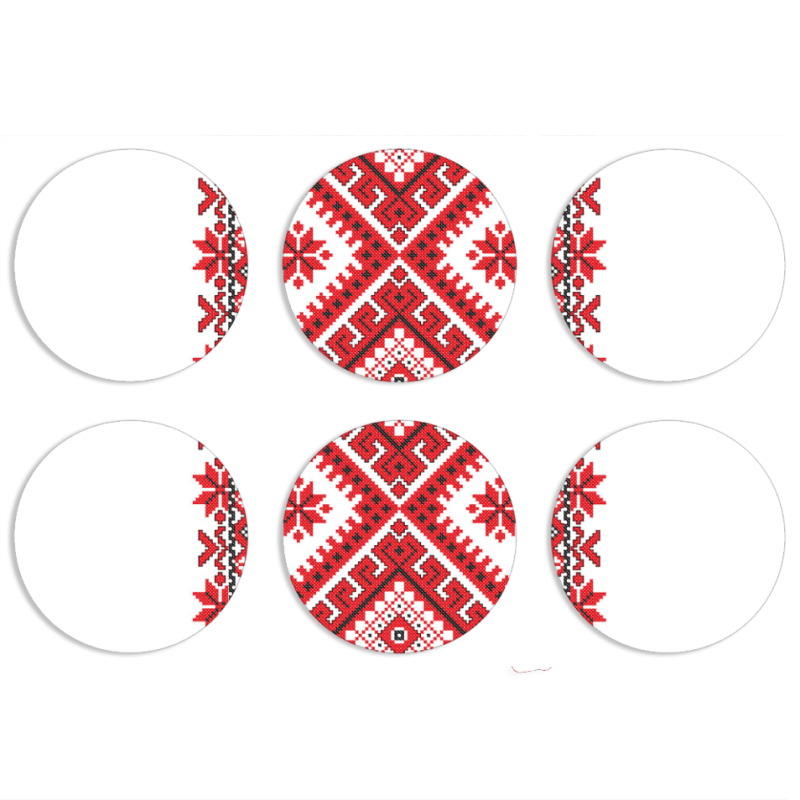 Магнитные фотопазлы круги d55 набор 6 штук 