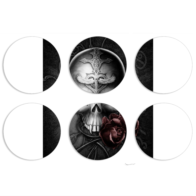 Магнитные фотопазлы круги d55 набор 6 штук 