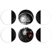 Магнитные фотопазлы круги d55 набор 6 штук 