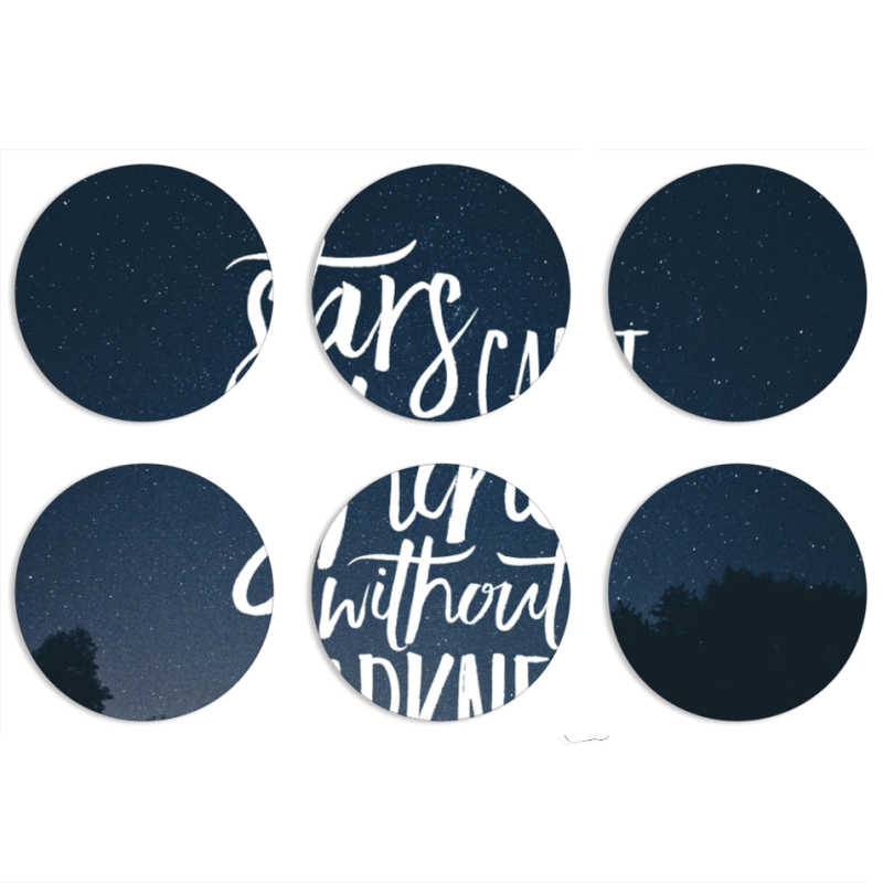 Магнитные фотопазлы круги d55 набор 6 штук 