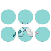 Магнитные фотопазлы круги d55 набор 6 штук 