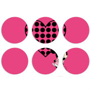 Магнитные фотопазлы круги d55 набор 6 штук 