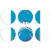 Магнитные фотопазлы круги d55 набор 6 штук Jaws