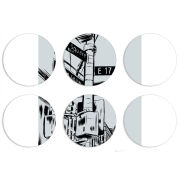 Магнитные фотопазлы круги d55 набор 6 штук 17 Street