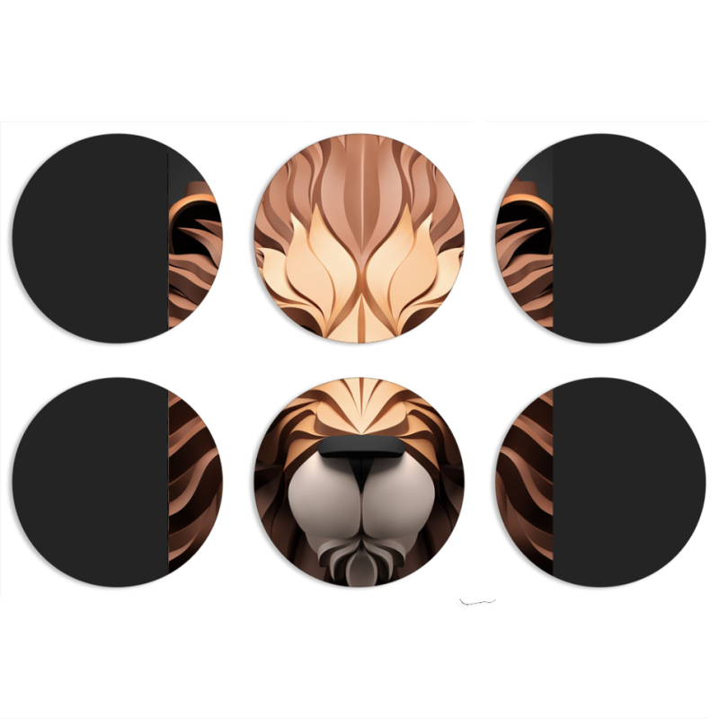 Магнитные фотопазлы круги d55 набор 6 штук 