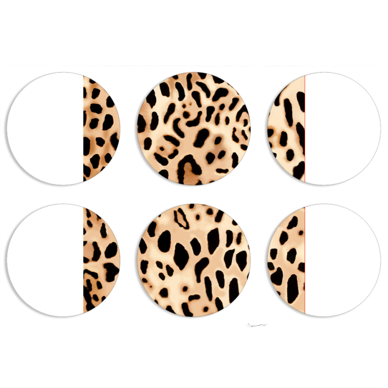 Магнитные фотопазлы круги d55 набор 6 штук 