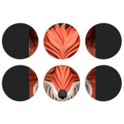 Магнитные фотопазлы круги d55 набор 6 штук 