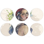 Магнитные фотопазлы круги d55 набор 6 штук 