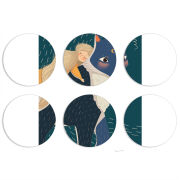 Магнитные фотопазлы круги d55 набор 6 штук Fantasy Print