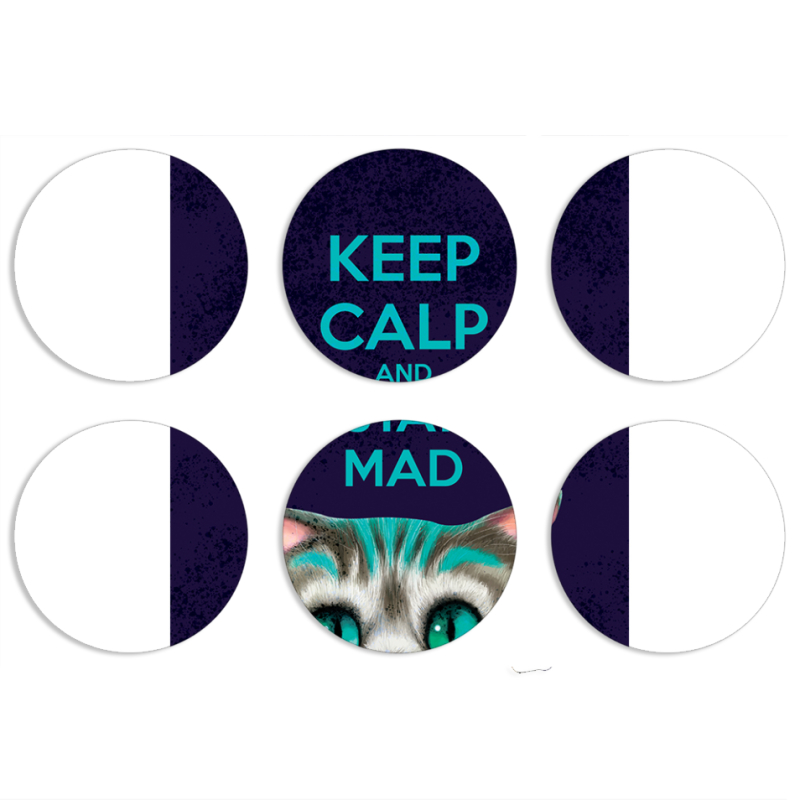 Магнитные фотопазлы круги d55 набор 6 штук Stay Mad