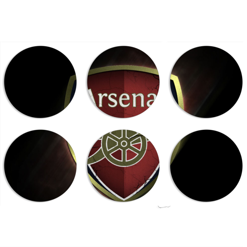 Магнитные фотопазлы круги d55 набор 6 штук 