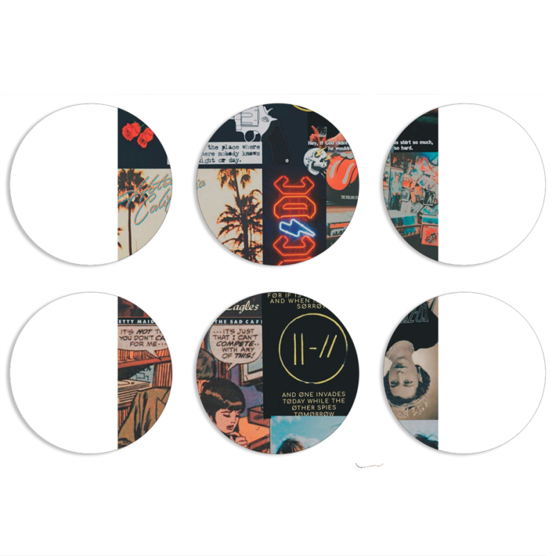 Магнитные фотопазлы круги d55 набор 6 штук 