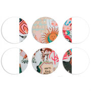 Магнитные фотопазлы круги d55 набор 6 штук 