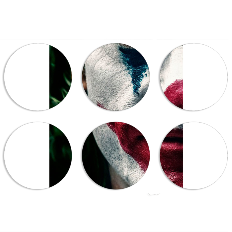 Магнитные фотопазлы круги d55 набор 6 штук Joker Background