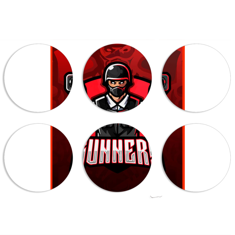 Магнитные фотопазлы круги d55 набор 6 штук 