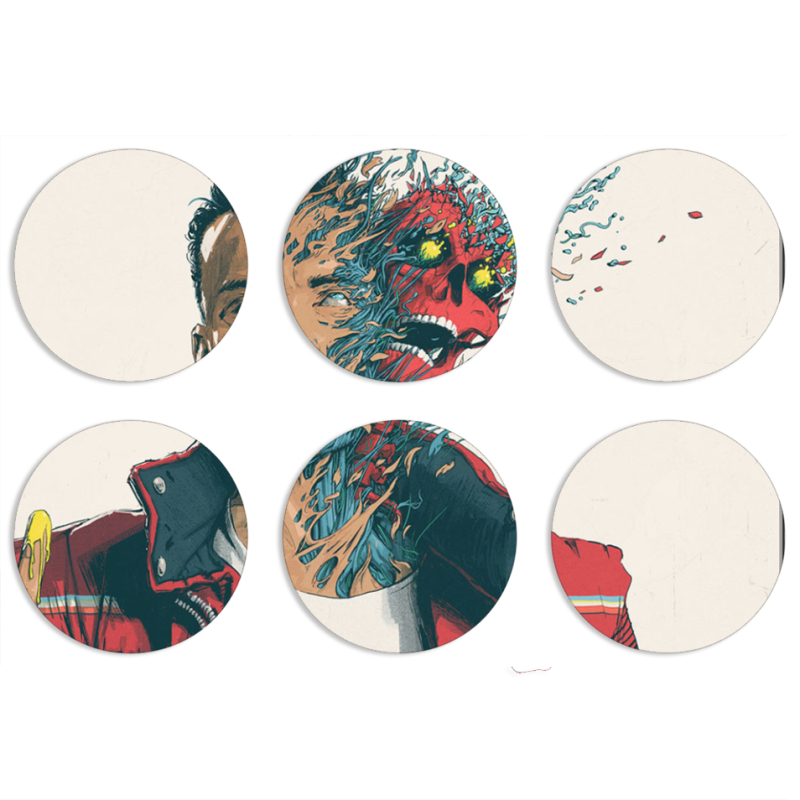 Магнитные фотопазлы круги d55 набор 6 штук 