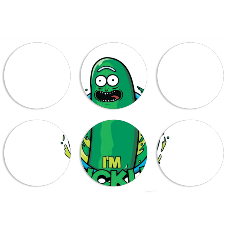 Магнитные фотопазлы круги d55 набор 6 штук 