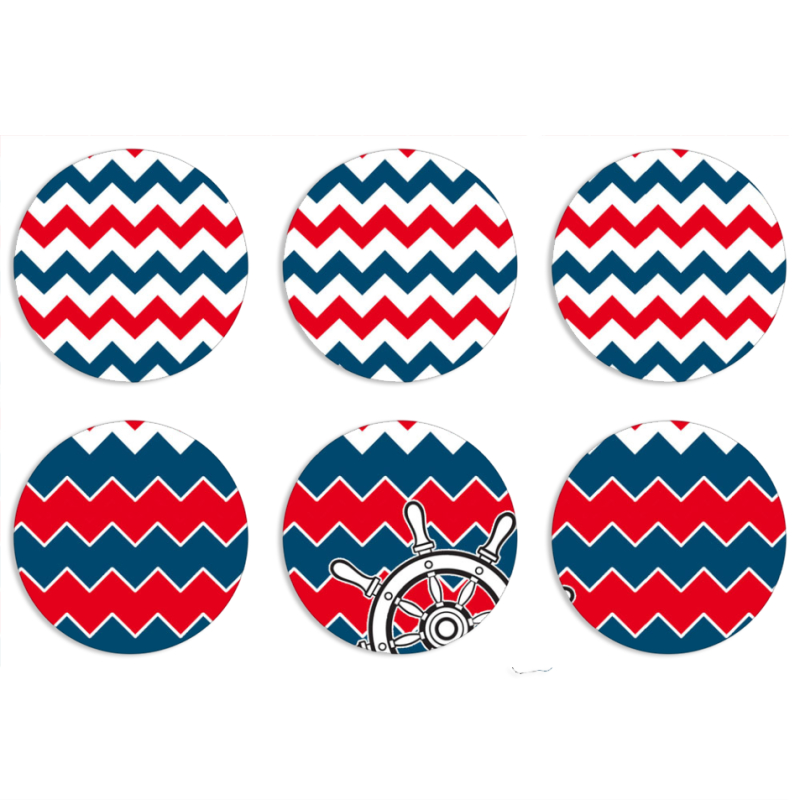 Магнитные фотопазлы круги d55 набор 6 штук Valley of Waves