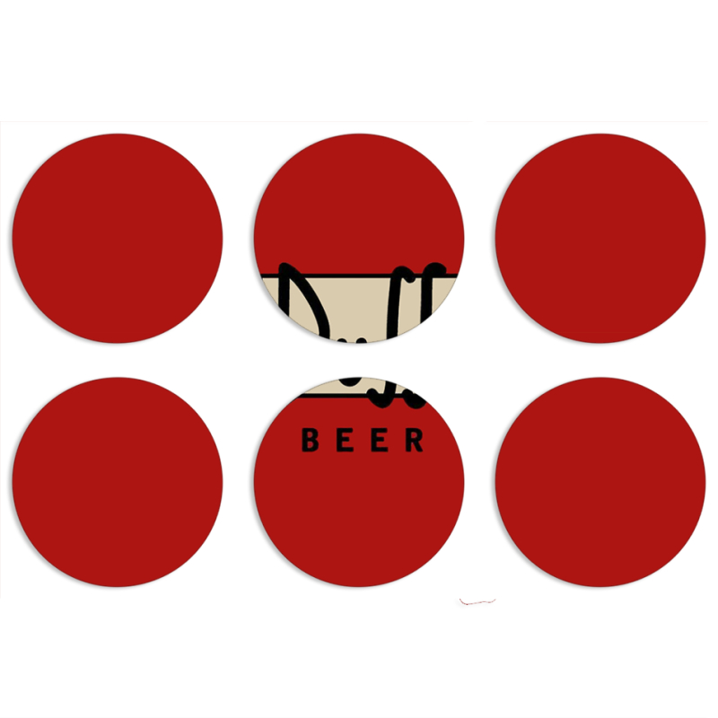 Магнитные фотопазлы круги d55 набор 6 штук Duff beer