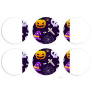 Магнитные фотопазлы круги d55 набор 6 штук Halloween Purple Mood