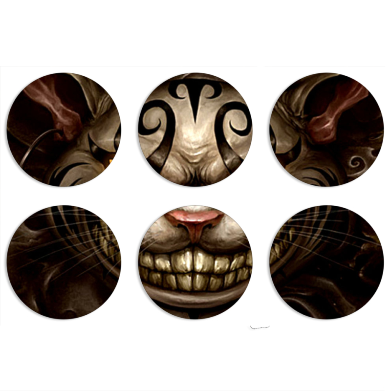 Магнитные фотопазлы круги d55 набор 6 штук 