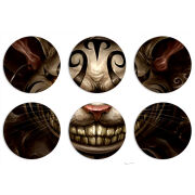 Магнитные фотопазлы круги d55 набор 6 штук 