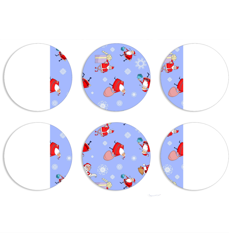 Магнитные фотопазлы круги d55 набор 6 штук 