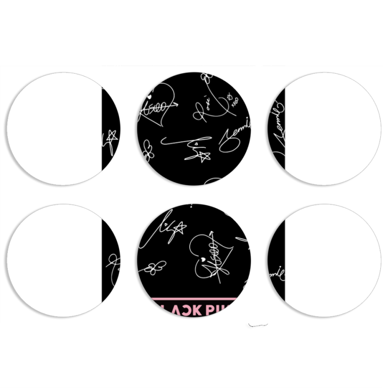Магнитные фотопазлы круги d55 набор 6 штук Blackpink автограф