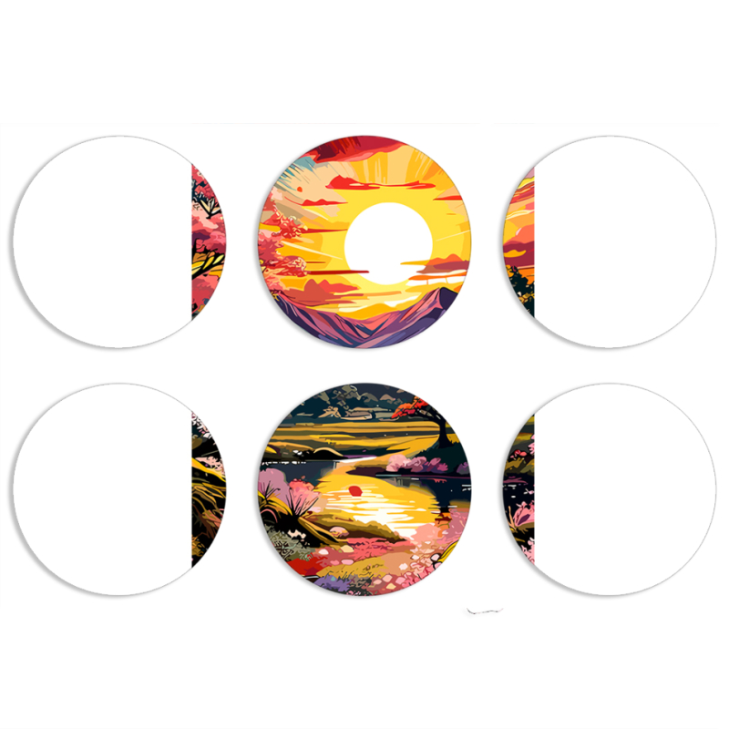 Магнитные фотопазлы круги d55 набор 6 штук 