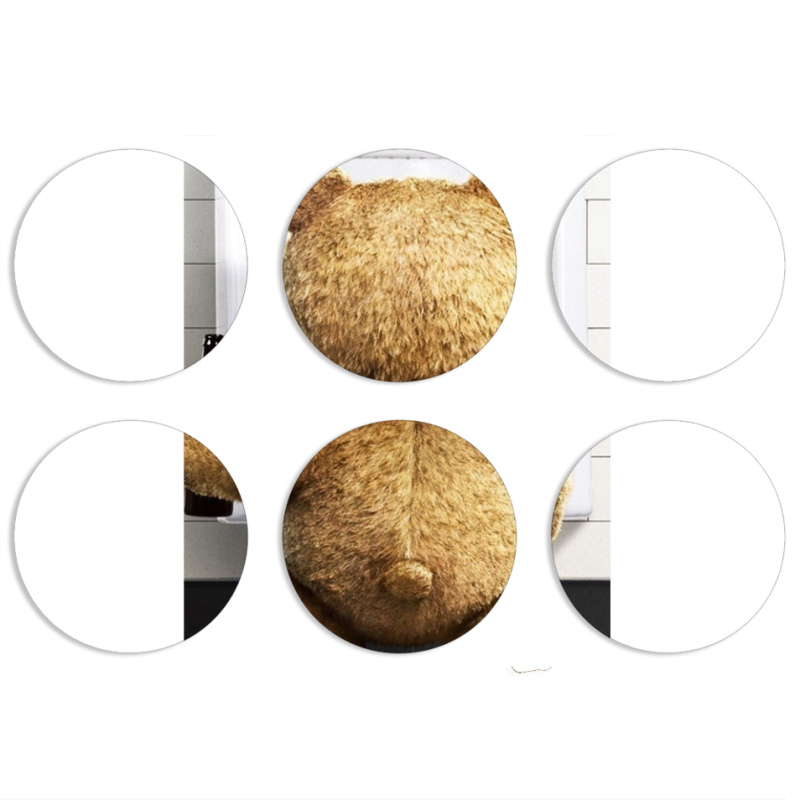 Магнитные фотопазлы круги d55 набор 6 штук 