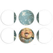 Магнитные фотопазлы круги d55 набор 6 штук Смак дитинства